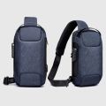 New Carbon Fiber Streamline Anti-Theft Sling Bag Multifunction Men Chest Bag Male Waterproof Messenger USB Crossbody Bag. 