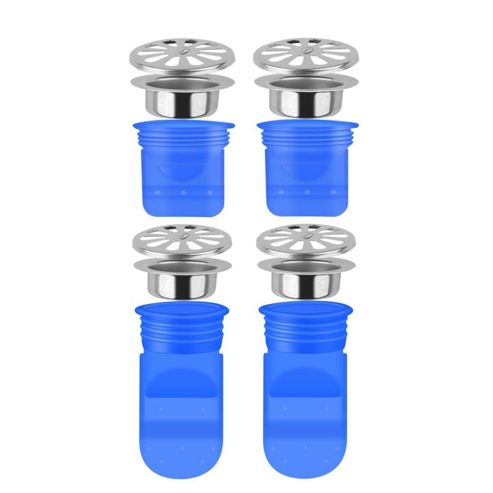 4 Pack, One Way Valve Bathroom Floor Drain,1.97 inch Silicone