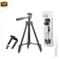 3120 Tripod Stand for Mobile Camera - Perfect for TikTok YouTube Videos - Black Complete with Microphone U1 Full Package. 