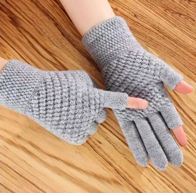 1%20Pair%20Winter%20Gloves%20For%20Men/women%20%20(Free%20Size)%20Warm%20Wool%20Fingerless%20Gloves%20Driving%20Bike%20Cycle%20Sports%20Half/Full%20Finger%20Touchscreen%20Writing%20Thick%20Elastic%20Gloves%20-%20Image%208