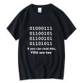 XIN YI Men's high quality 100% cotton cool programmer men T shirt funny 010101 men T shirt o-neck code men t-shirt tee shirts.