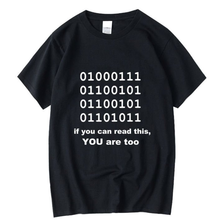 XIN YI Men's high quality 100% cotton cool programmer men T shirt funny 010101 men T shirt o-neck code men t-shirt tee shirts