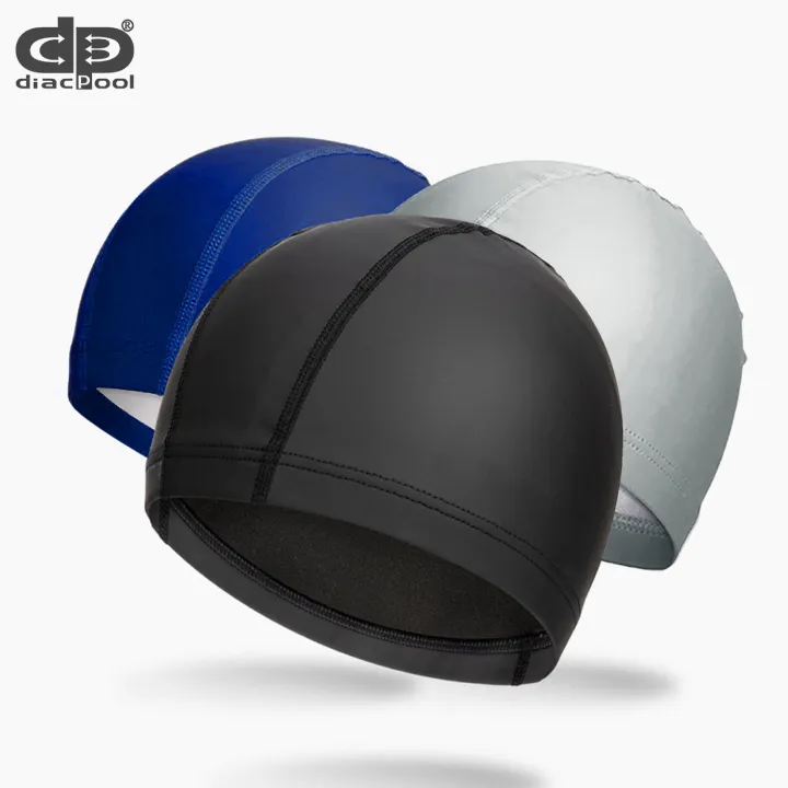 Swimming%20Cap%20Unisex%20Comfortable%20Waterproof%20Ear%20Protection%20Not-Too-TightPUCloth%20Glue%20Swimming%20Cap%EF%BC%8CSolid%20Color%20Men's%20Large%20Cap%20-%20Image%208