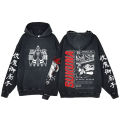 Anime jujutsu Kaisen ryomen Sukuna hoodies men manga print vintage baggy pullover Gothic long sleeve acid wash hooded sweatshirt.