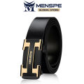 MENSPE Men's Belt Men Fashion Belt Men Leather Belts Two-layer Cowhide Automatic Buckle Belts Brand Luxury High Quality Business Strap Male Waistband for Men. 