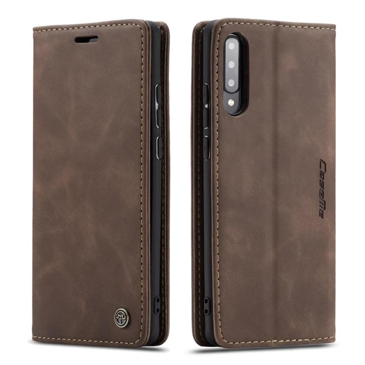 lthmy for Samsung Galaxy A70 Retro PU Leather Wallet Case Card Slots Magnetic Closure Flip Stand Case Cover