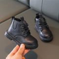 Kids Leather Chelsea Boots Waterproof Children Sneakers Gray Black Boots for Baby Girls Boots Boys Shoes School Party Boot.