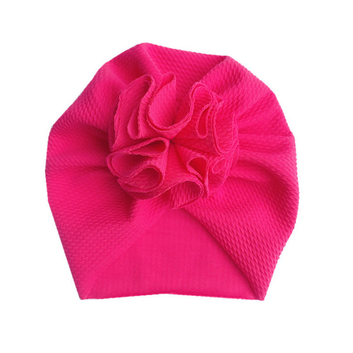 Big%20Flower%20Baby%20Turban%20Soft%20Solid%20Color%20Kids%20Newborn%20Bonnet%20Cap%20Beanie%20Headwraps%20-%20Image%202