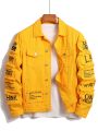 Denim Jacket Patches Windbreaker Cotton Trucker Jacket Men Cowboy Cut Western Lined Hiking Designer Fashion. 
