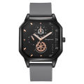 Liu's large dial fashion new double layer square case belt casual men's personality sports quartz watch wholesale. 