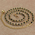 Metal Waist Belt Pearl Body Belt Dress Chain Thin Belt Waistband Imitation Pearl Beads. 