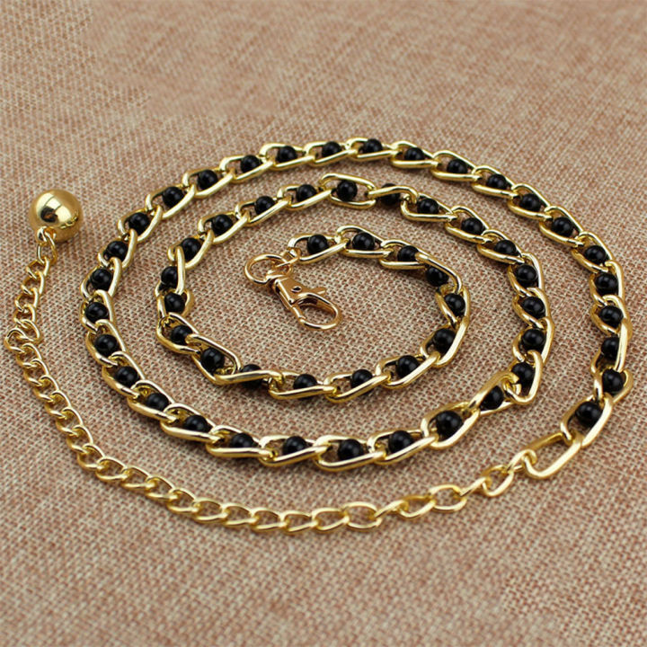Metal%20Waist%20Belt%20Pearl%20Body%20Belt%20Dress%20Chain%20Thin%20Belt%20Waistband%20Imitation%20Pearl%20Beads%20-%20Image%208