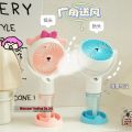 Stylish Cute Rechargeable Hand Fan With Mobile Stand & Spray For Indoor & Outdoor Use - Multicolor. 