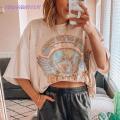 Women's Oversized T-shirt Summer 2022 Pattern Printed Short Sleeve Tee Shirt Vintage Clothing Loose Pullover Female T-shirts. 