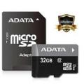ADATA 32GB Class 10 microSDHC Card with SD Card with Adapter - Black. 