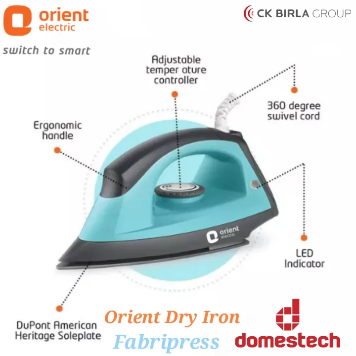 Orient%20Electric%20Fabripress%201000%20Watts%20Dry%20Iron%20/%20Iron%20/%20Light%20Iron%20-%20Image%202