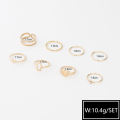 8 Pcs Trendy Round Finger Rings Set for Women - Finger Rings for Women - Finger Rings Set for Girls/ Couple Rings Latest.
