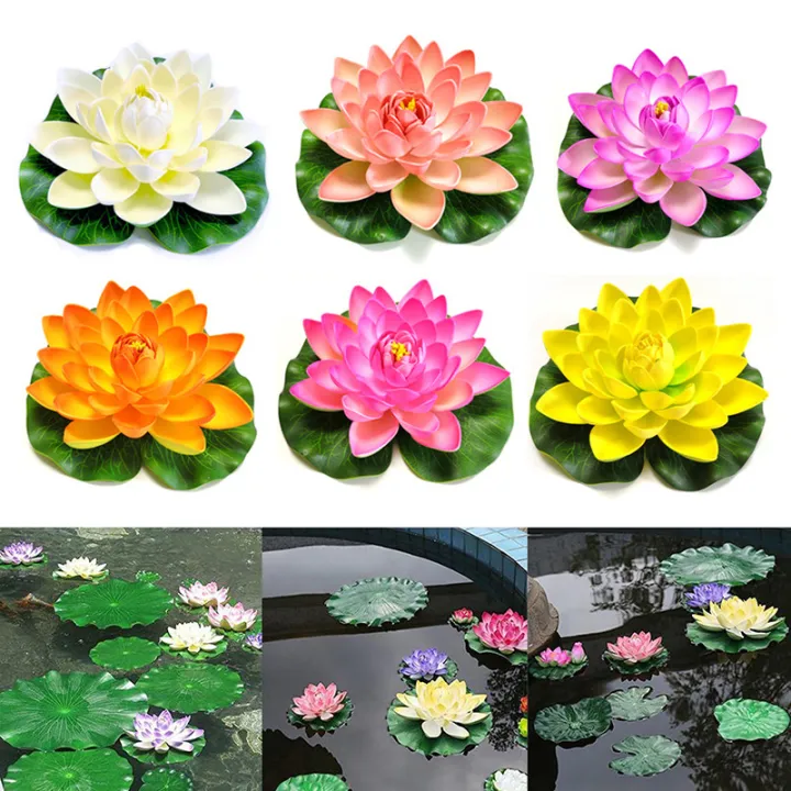 PRODUCTEI%2010/18cm%20Artificial%20Lotus%20Plant%20DIY%20Water%20Lily%20Simulation%20Floating%20Lotus%20Garden%20Pond%20Fish%20Tank%20Decoration%20Artificial%20Flowers%20-%20Image%205
