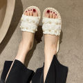Internet celebrity slippers women's summer wear ins style super hot 2023 new fashion flat bottom anti-slip soft bottom maternity sandals. 