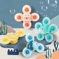 【Krystal】Baby Suction Cup Spinner Toy Set – Cute Animal Design, Safe & Fun Sensory Play for Kids.