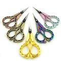 Orchid Shear New Black Blade Vintage Crafts Super Sharp Thin Tea Bag Cutting Tools Embroidery Professional Small Scissors Sewing.