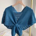 Summer cut-out shoulders, women's small shawls, air-conditioned rooms, office knitting, fishtail shawls, capes, net celebrities, and versatile wool.