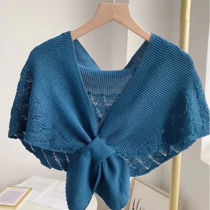 Summer%20cut-out%20shoulders,%20women's%20small%20shawls,%20air-conditioned%20rooms,%20office%20knitting,%20fishtail%20shawls,%20capes,%20net%20celebrities,%20and%20versatile%20wool%20-%20Image%207
