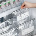 Bag Large Capacity Aluminum Foil Food Bag Leakproof Freezer Safe Kitchen Fresh Bag Fresh-keeping Reusable Zip Lock Bag 10 Pcs.