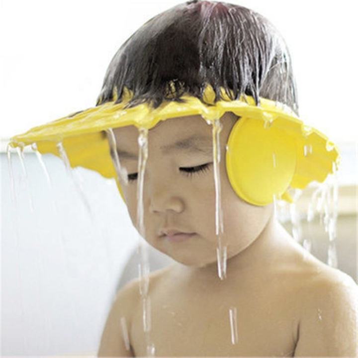 Baby%20Waterproof%20Ear%20protection%20Shower%20Cap%20Children's%20Waterproof%20Bathing%20Cap%20Adjustable%20-%20Image%202