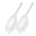 2 Pcs Plastic Nylon Food Strainer Yogurt Mesh Strainer with Handle for Kitchen Juicing 100/400 Mesh. 