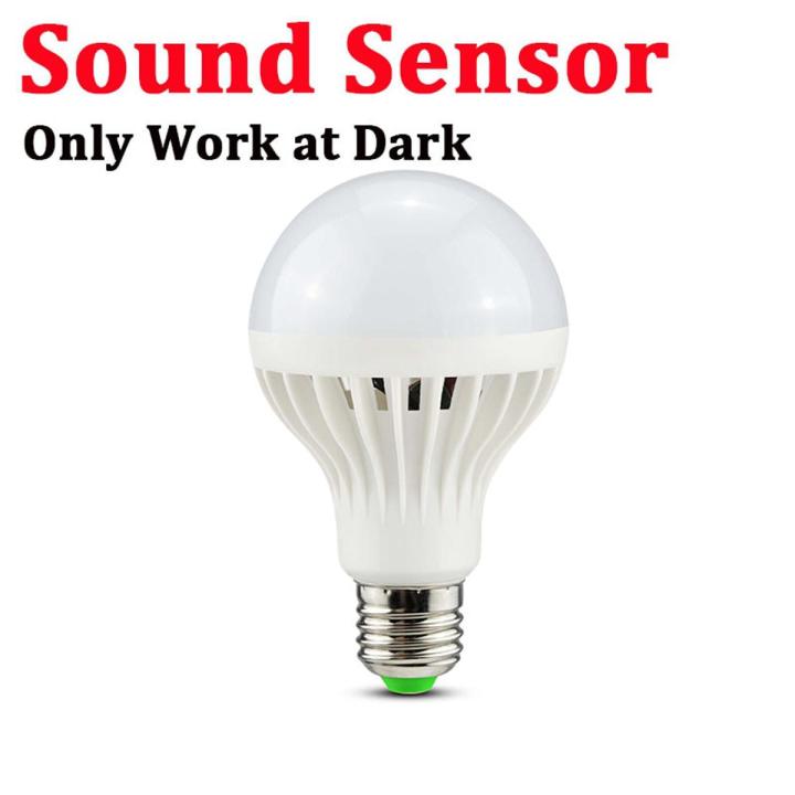 【Hey my home】EU 220V LED Night Light Body Motion Activated On/Off Motion Sensor Lamp Sound Sensor LED Bulb 5W 7W 9W bombillas led