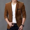 2021 Autum Velvet Wedding Dress Coat Mens Blazer Jacket Fashion Casual Suit JacketStage DJ Men's Business Blazers Costume Homme. 