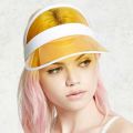 10 Colors Women Men Transparent PVC Plastic Sunshade Hat Frosted Sweet Candy Color Empty Open Top Sports Beach Sun Visor Cap Str. 