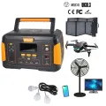 Outdoor backup power bank 300w 1000w 2000w USB AC DC Output for home solar portable power station 932Wh. 