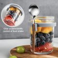 Breakfast Oatmeal Nut Yogurt Salad Cup Food Storage Box Seal Container Set 350ML Crisper Cup With Stainless Steel Spoon Lunch Bo. 