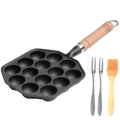 14Holes Non Stick Takoyaki Maker Octopus Ball Maker Octopus Baking Machine Home Cooking Baking Forms Mold Tray Kitchen,B. 