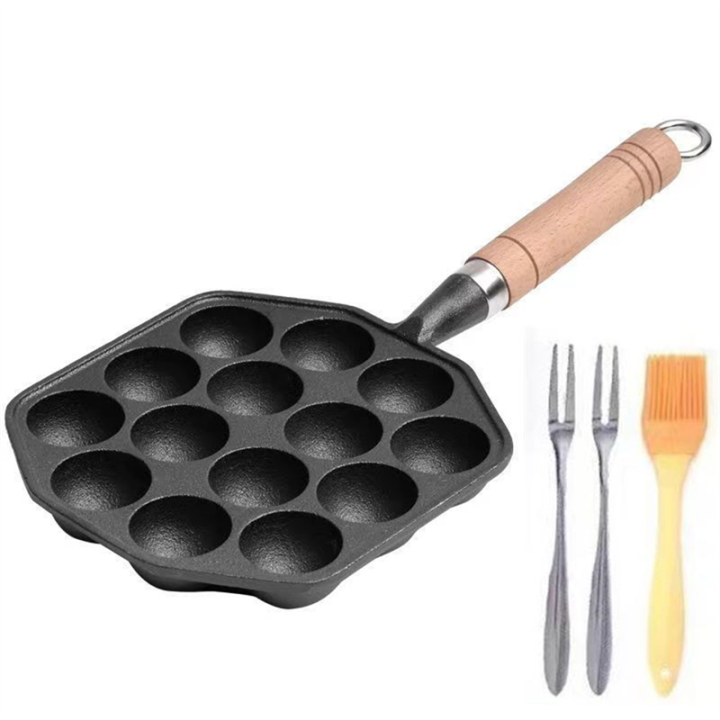 14Holes Non Stick Takoyaki Maker Octopus Ball Maker Octopus Baking Machine Home Cooking Baking Forms Mold Tray Kitchen,B