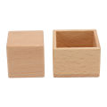 Wood Box and Block Toys, Educational Baby Wooden Square Box Toys Promote Independence for Toddlers. 