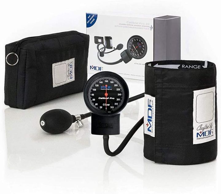 MDF® Calibra Pro Aneroid Sphygmomanometer - Professional Blood Pressure Monitor - Black