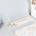 White Pencil Box  Transparent Stationery Case Frosted Office Supplies Pencil Bag for School Office Students Stationery Storage Desk Organization. 