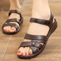 Wholesale 2023 New Summer Flat Bottom Female Middle-aged Middle-aged Elderly Granny Old Man Anti Slip Soft Sole Ladies Mom Sandals. 