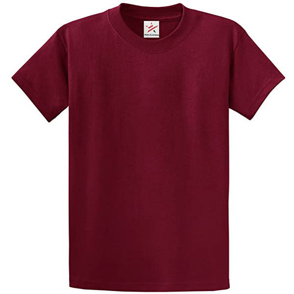 Round%20Neck%20Cotton%20T-shirt%20for%20Men%20-%20Maroon%20-%20Image%202