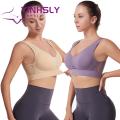 Sports Bra Shockproof Seamless Gather Mesh Back Fitness Bra.
