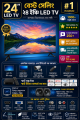 24" LED TV HD Model borderless.