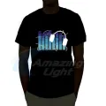 Sound Active Equalizer El T Shirt Equalizer Light Up Down Led T Shirt Flashing Music Activated Led T-shirt. 