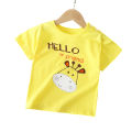 GC Children Cotton Tops Summer Short Sleeves Round Neck Cartoon Printing Shirt For Boys Girls. 