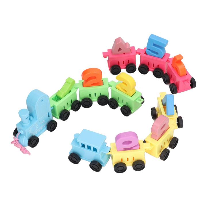 Kids Digital Train Toy, Colorful Shape Recognition Educational Numbers Train Toy Improve Coordination for Home Play