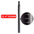 Bicycle Saddle Seatpost Seat Post Rod -Bike Rod Road Saddle Tube Beautiful Lines Bike Accessories 25.4x350mm.