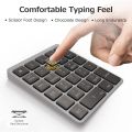 28 Keys Wi-rel-ess Blue-tooth Numeric Keyboard Portable Financial Accounting Office Keyboard Rechargeable For Laptop Tablet PC. 