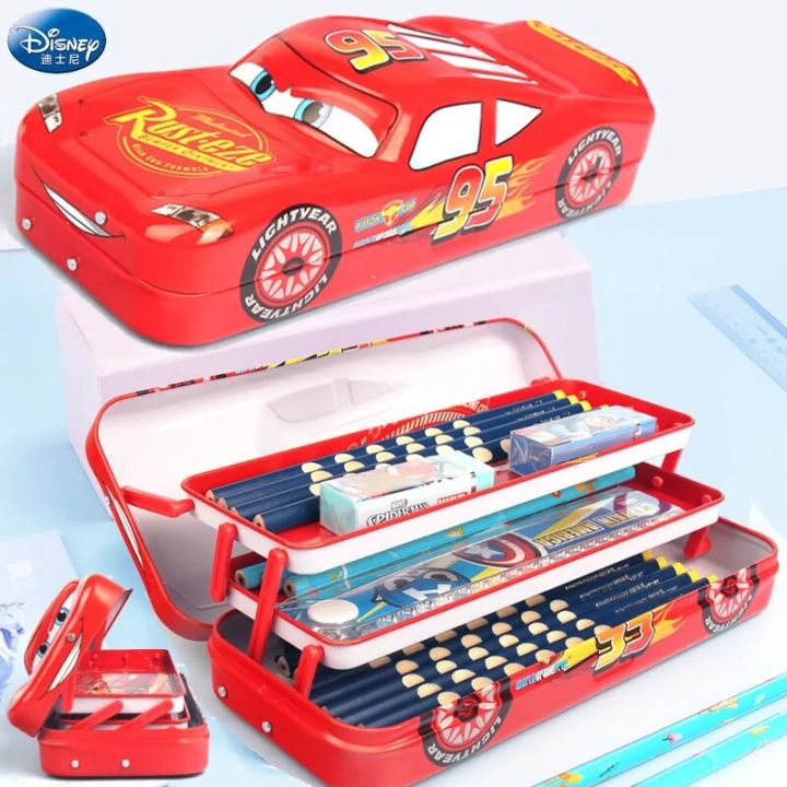 Disney%20Pixar%20Cars%20Pencil%20Case%20Children%20Tationery%20Box%20Large%20Capacity%20Kindergarten%20McQueen%20Car%20Three-dimensional%20Pencil%20Box%20-%20Image%202